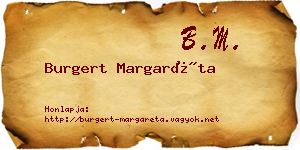 Burgert Margaréta névjegykártya